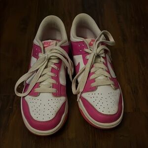 Nike Dunk Low Pink and White Shoes